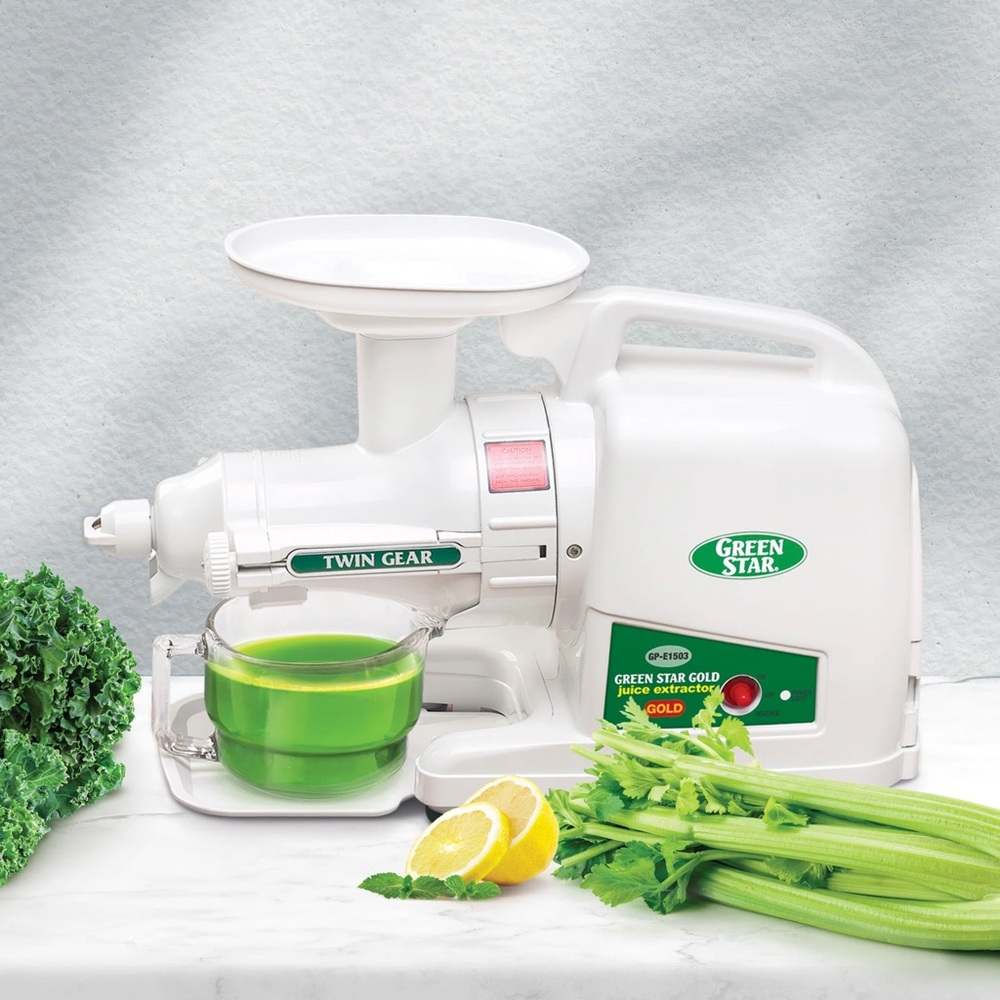 Greenstar Gold HD Twin Gear Slow Masticating Juicer
Model GP-E1503-B heavy duty